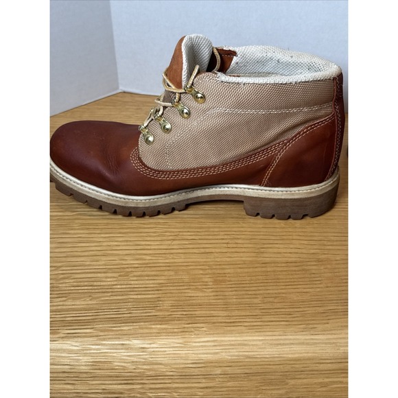 Mens Timberland Waterproof Brown Leather Mid Top Lace Up Boots Size 9.5M main image 11
